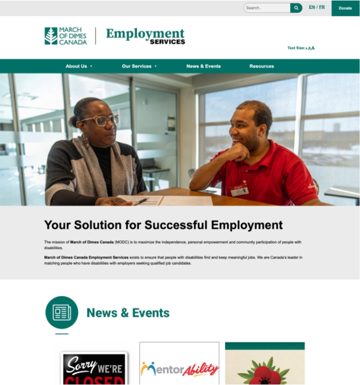 March of Dimes Employment Services Canada